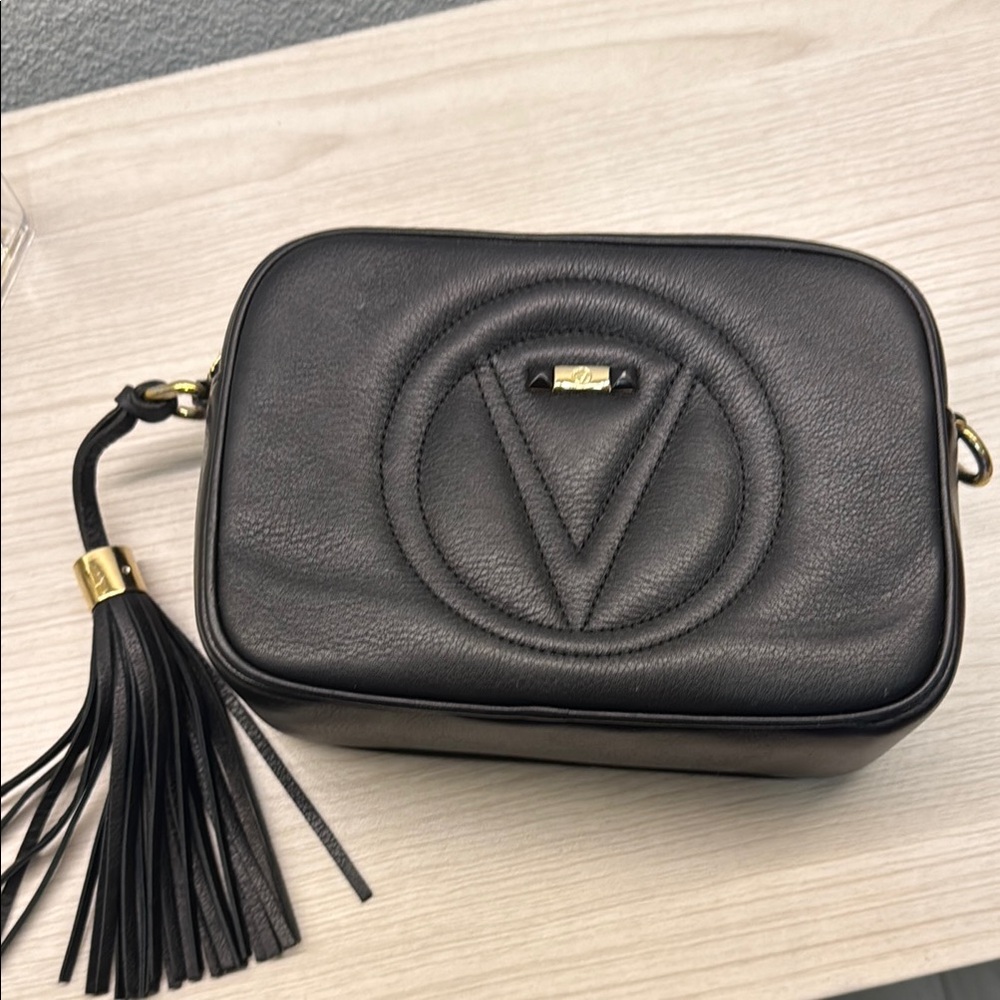 Valentino Black Leather Crossbody Bag